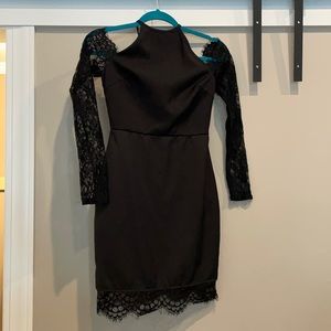 Missguided Lace Sleeve Dress